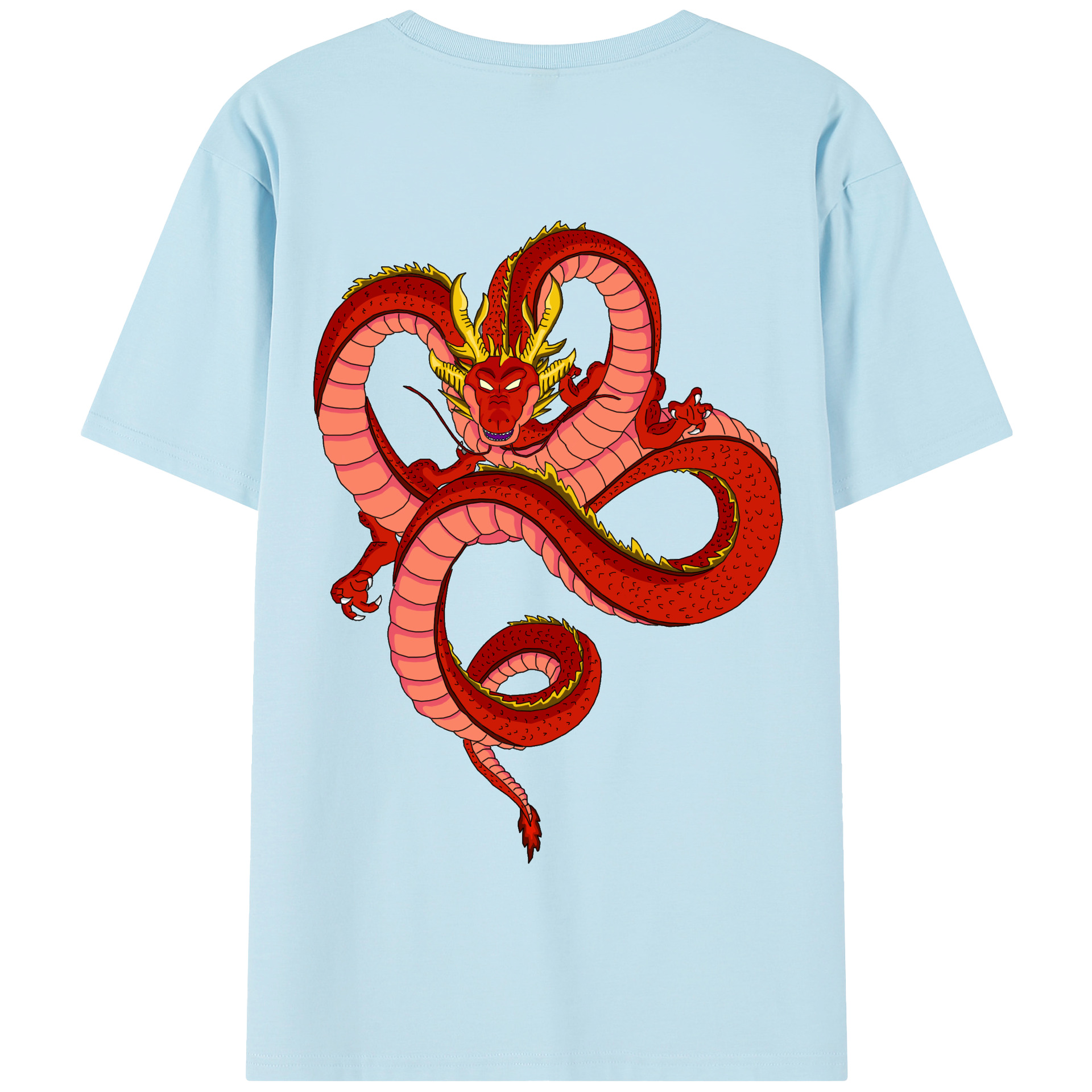 （画像用） ドラゴンボール 神龍 シェンロン DRAGON BALL Shenron 綿100％半袖Tシャツ（背面プリント）
